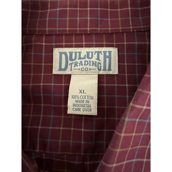 NWOT‎ Duluth Trading Shirt Men's Plaid Long Sleeve Button Down  Size X-Large Red - Picture 6 of 6